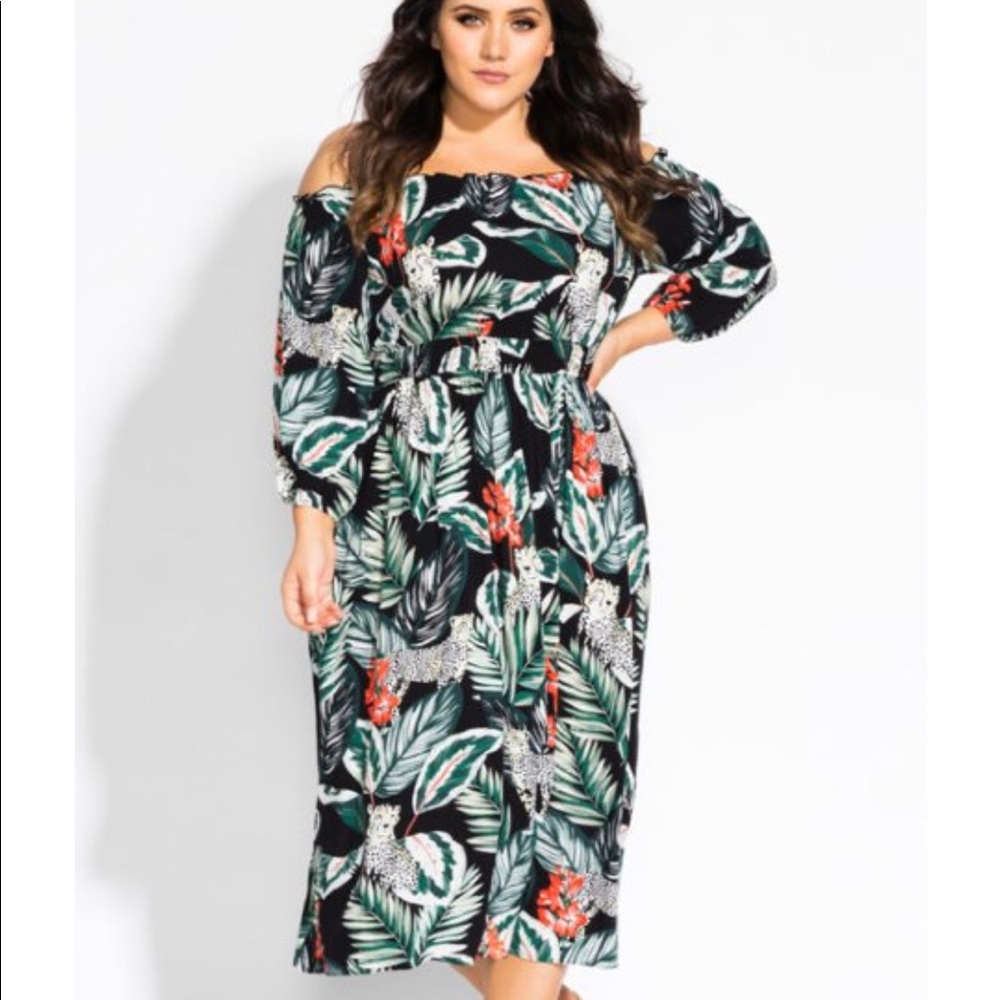 NWT City Chic Pacifica Maxi Dress Size S/16